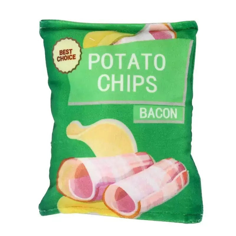 Plush Squeaky Potato Chip Pet Toys