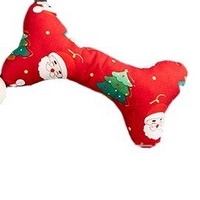 Christmas Plush Dog Chew Toy Bone Interactive Dental Care Pet Supplies