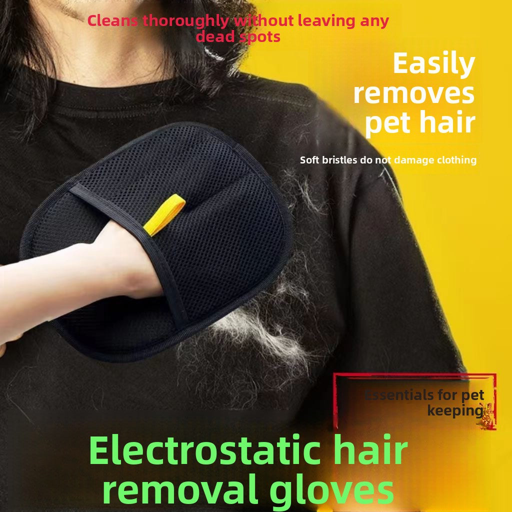 Essential gloves for pet care - for cleaning cat fur