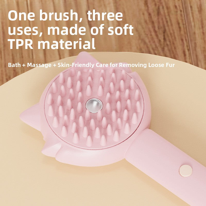 2-in-1 Pet Spray Comb Brush for Cats and Dogs One-Click Water Sprayer Grooming Tool