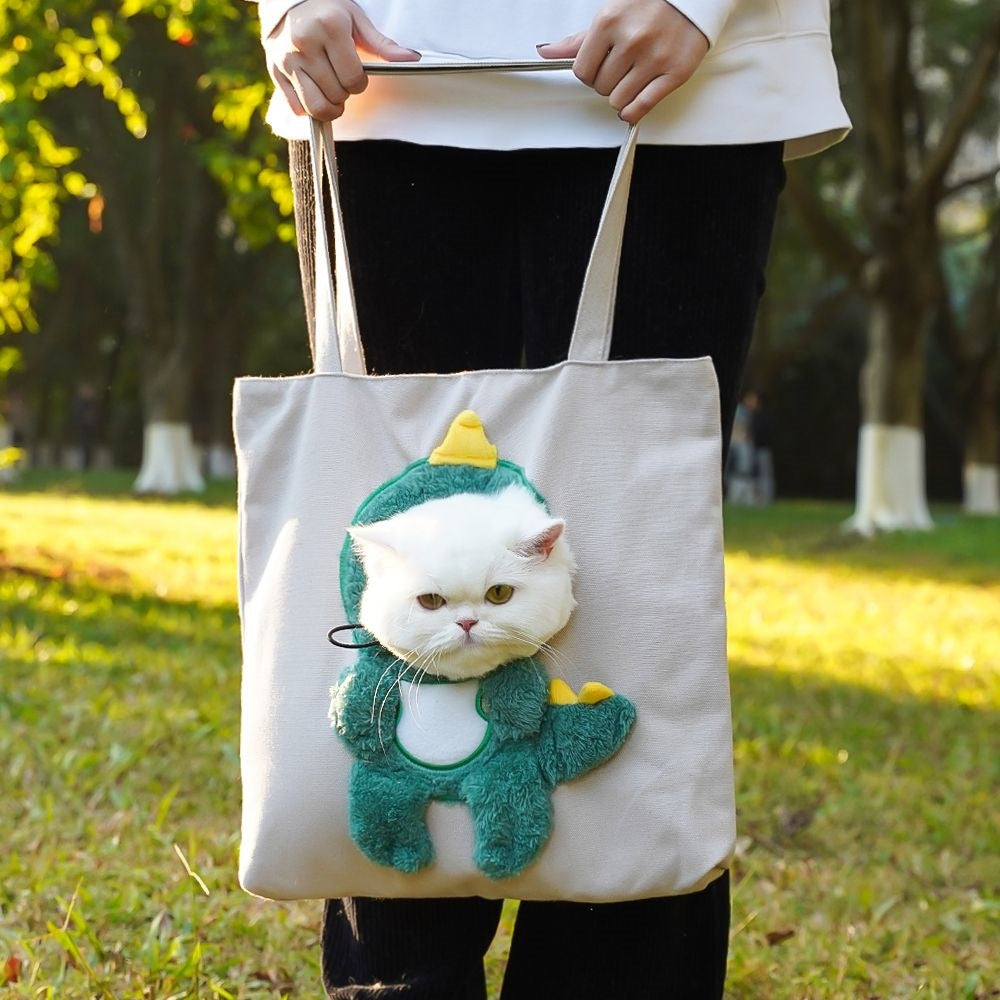 Portable Pet Travel Carrier Bag with Head Opening