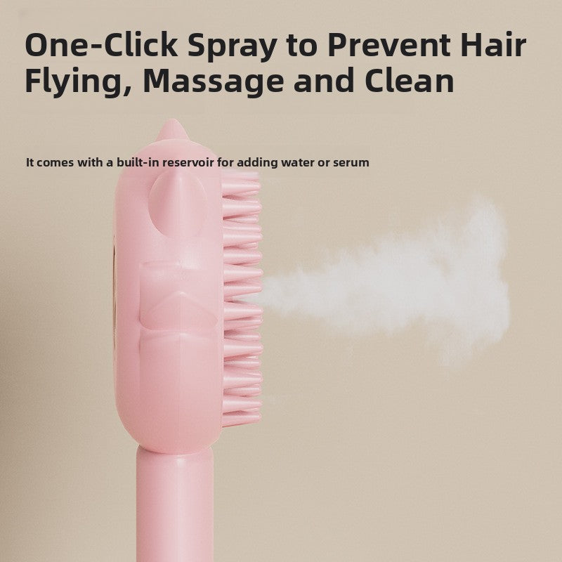 2-in-1 Pet Spray Comb Brush for Cats and Dogs One-Click Water Sprayer Grooming Tool