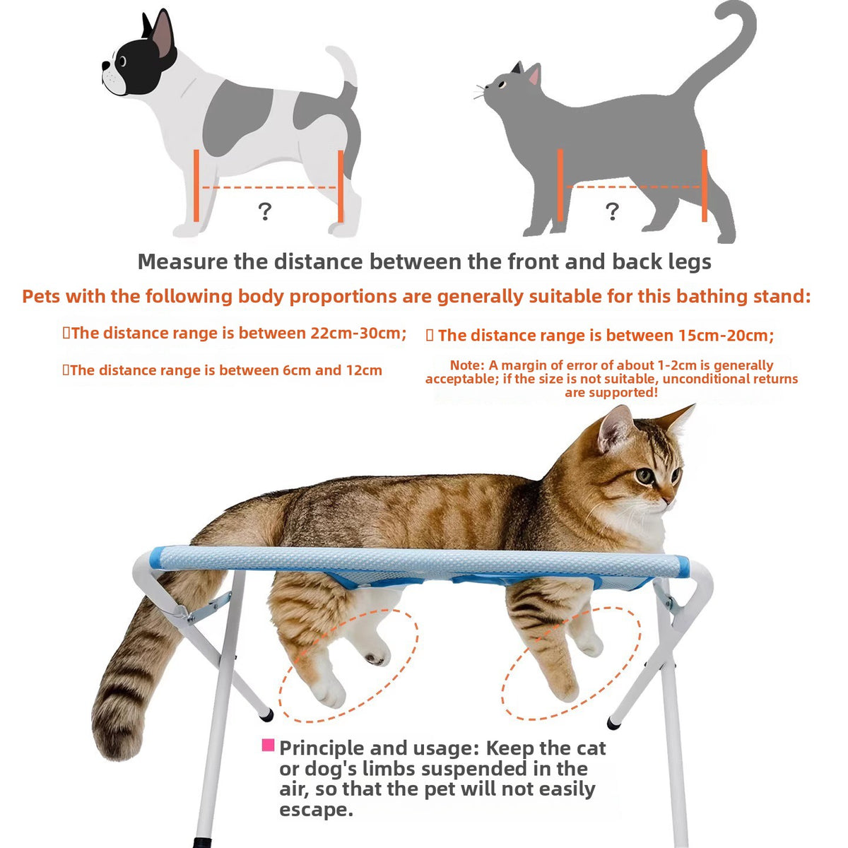 Pet Grooming Hammock for Bathing and Nail Care