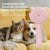 2-in-1 Pet Spray Comb Brush for Cats and Dogs One-Click Water Sprayer Grooming Tool