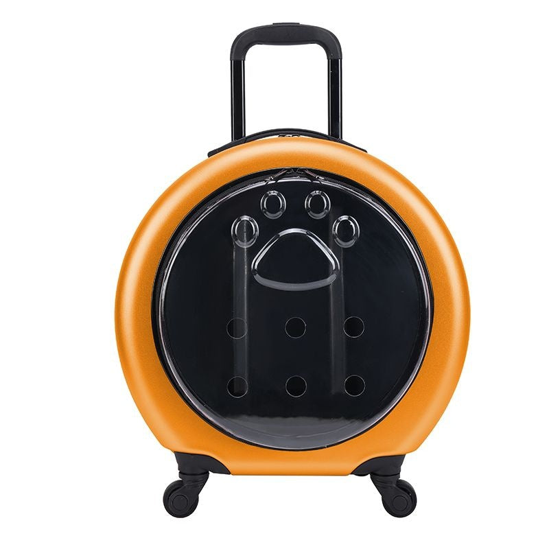Transparent Pet Travel Trolley Bag