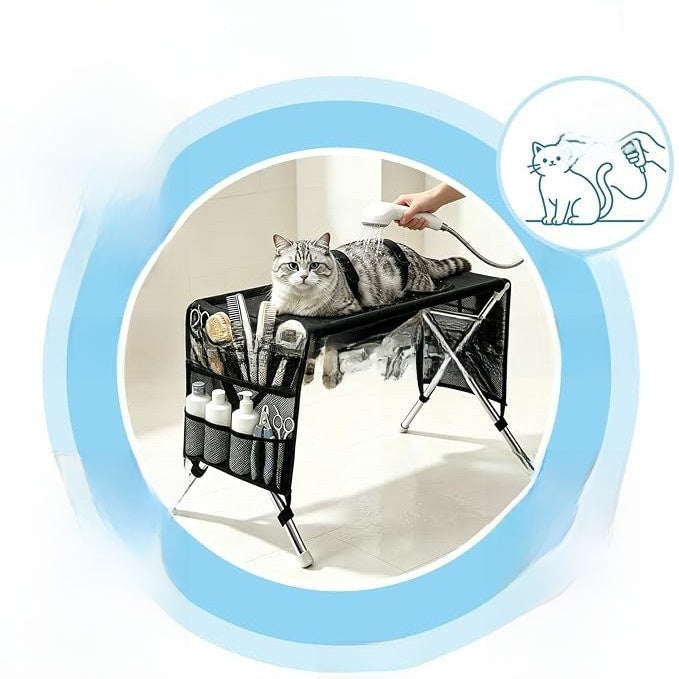 Detachable pet grooming hammock
