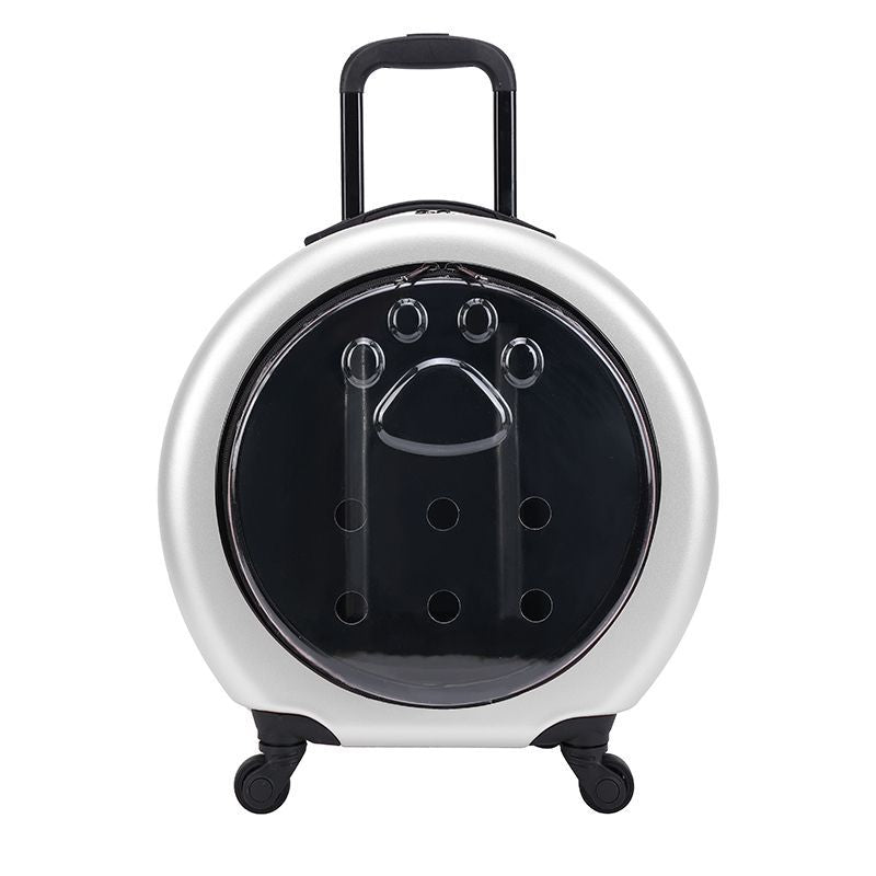 Transparent Pet Travel Trolley Bag